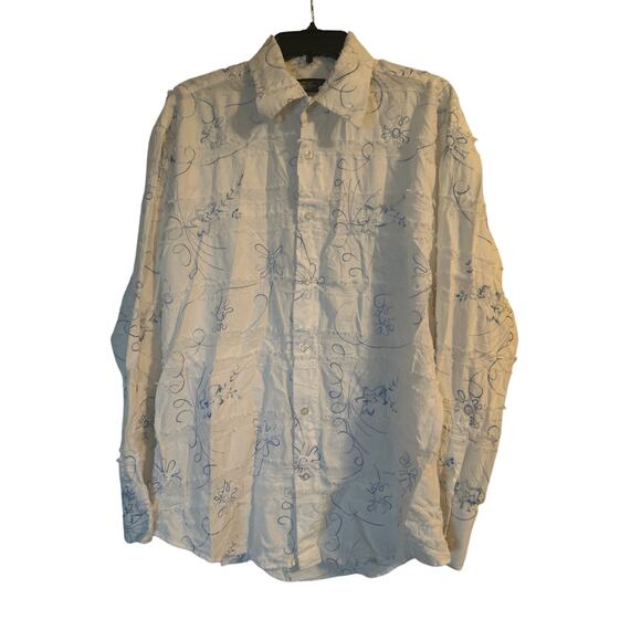 GUC Next Gen Men's Casual Button Down Shirt Single Needle Tailoring Cotton Sz L - Picture 1 of 7